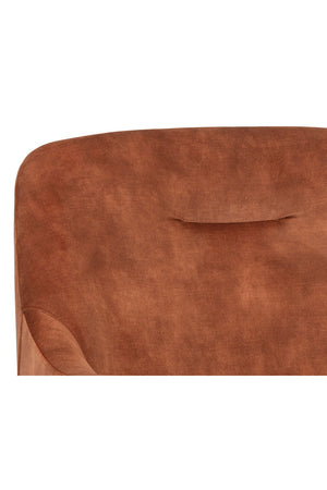   Modern European furniture - Orange Velvet Look Lounge Chair - www.oroa.com | Oroa.com