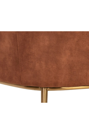   Modern European furniture - Orange Velvet Look Lounge Chair - www.oroa.com | Oroa.com