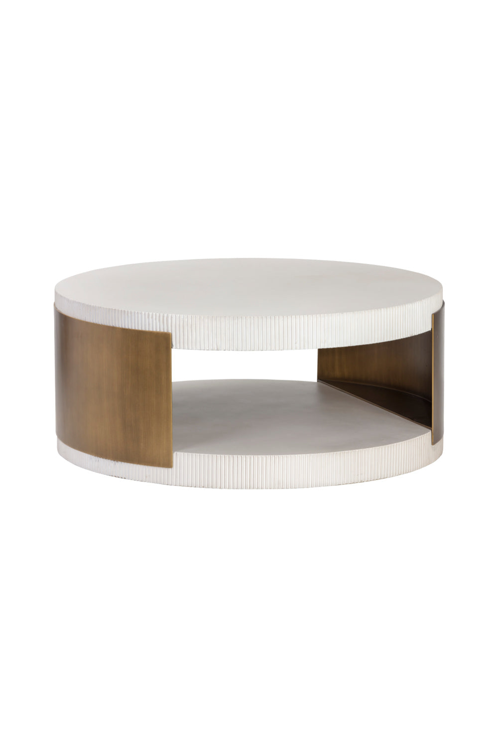   Modern European furniture - White Ridged Indoor/Outdoor Coffee Table  - www.oroa.com | Oroa.com