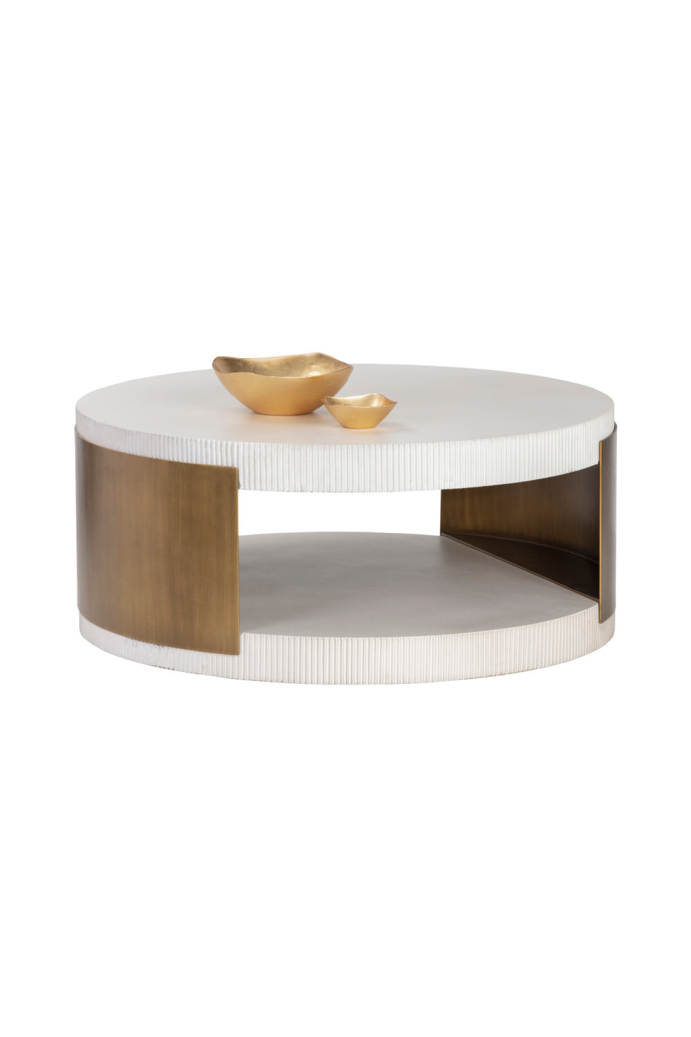   Modern European furniture - White Ridged Indoor/Outdoor Coffee Table  - www.oroa.com | Oroa.com