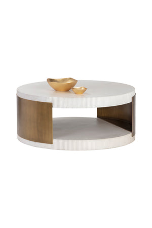   Modern European furniture - White Ridged Indoor/Outdoor Coffee Table  - www.oroa.com | Oroa.com
