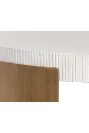   Modern European furniture - White Ridged Indoor/Outdoor Coffee Table  - www.oroa.com | Oroa.com
