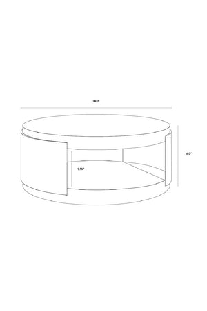   Modern European furniture - White Ridged Indoor/Outdoor Coffee Table  - www.oroa.com | Oroa.com