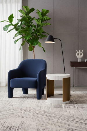   Modern European furniture - White Ridged Indoor/Outdoor End Table - www.oroa.com | Oroa.com