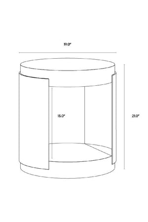   Modern European furniture - White Ridged Indoor/Outdoor End Table - www.oroa.com | Oroa.com