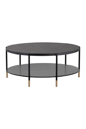   Modern European furniture - Black Round Indoor/Outdoor Coffee Table - www.oroa.com | Oroa.com