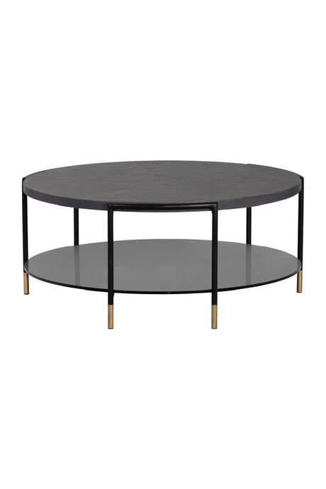   Modern European furniture - Black Round Indoor/Outdoor Coffee Table - www.oroa.com | Oroa.com