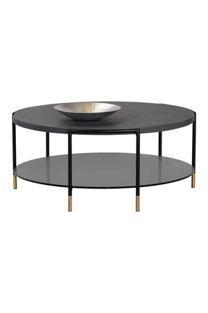   Modern European furniture - Black Round Indoor/Outdoor Coffee Table - www.oroa.com | Oroa.com