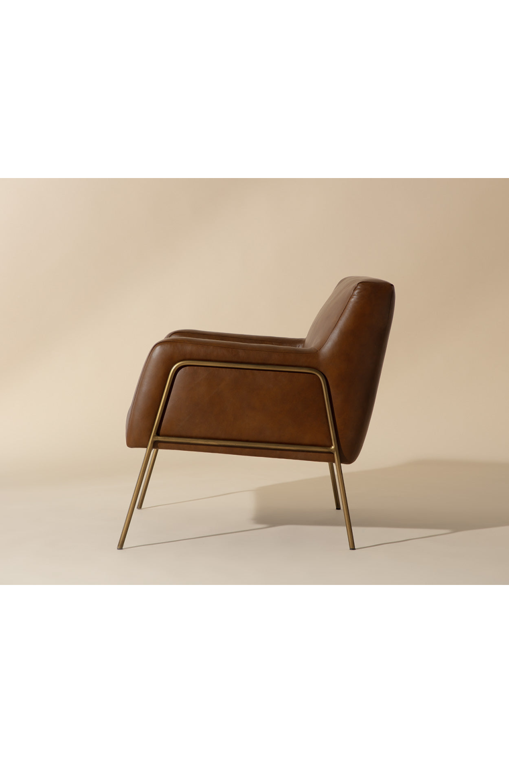   Modern European furniture - Vintage Brown Leather Lounge Chair - www.oroa.com | Oroa.com