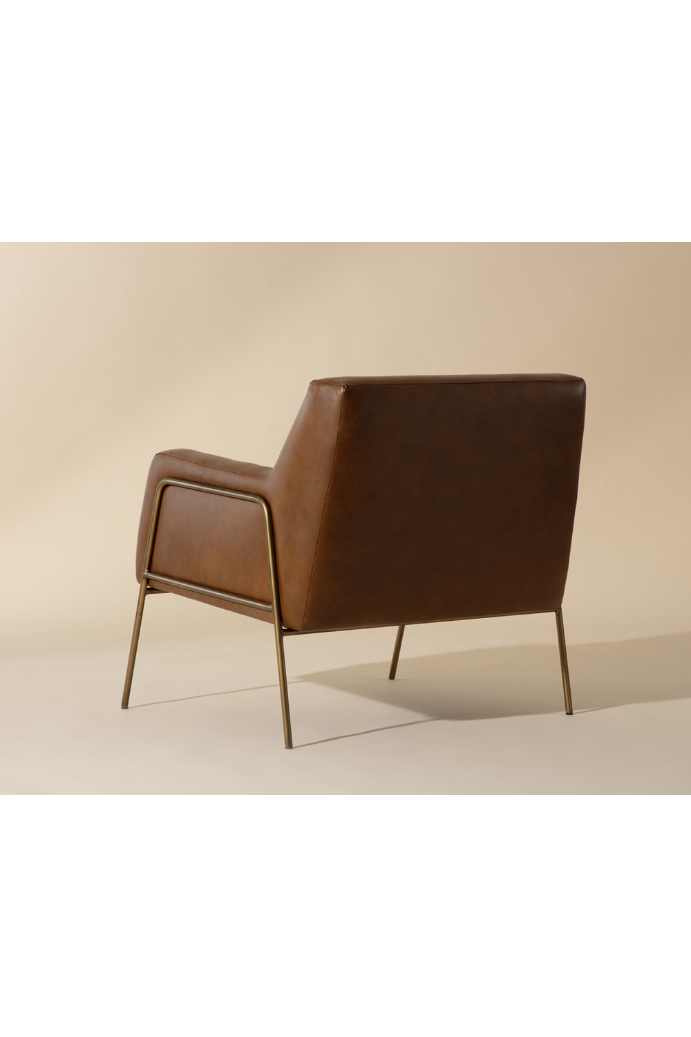   Modern European furniture - Vintage Brown Leather Lounge Chair - www.oroa.com | Oroa.com