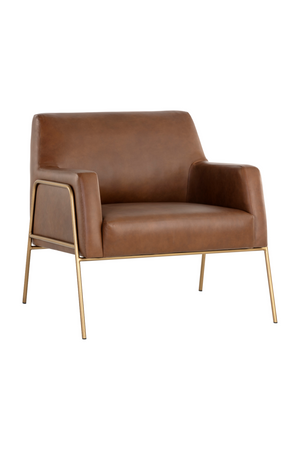   Modern European furniture - Vintage Brown Leather Lounge Chair - www.oroa.com | Oroa.com