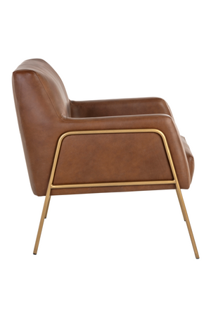   Modern European furniture - Vintage Brown Leather Lounge Chair - www.oroa.com | Oroa.com