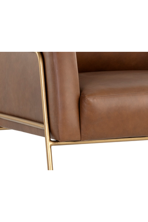  Modern European furniture - Vintage Brown Leather Lounge Chair - www.oroa.com | Oroa.com