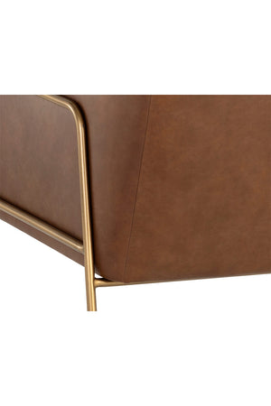   Modern European furniture - Vintage Brown Leather Lounge Chair - www.oroa.com | Oroa.com