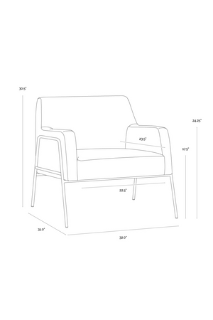   Modern European furniture - Vintage Brown Leather Lounge Chair - www.oroa.com | Oroa.com