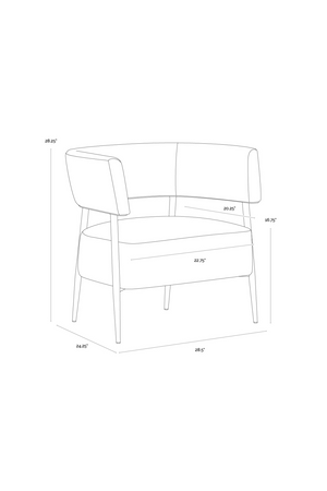   Modern European furniture - Antique Brass Legs Lounge Chair - www.oroa.com | Oroa.com