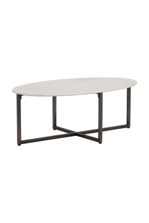  Modern European furniture - White Oval Marble Coffee Table - www.oroa.com | Oroa.com