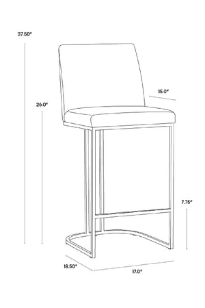   Modern European furniture - Cantilevered Fabric Counter Stool - www.oroa.com | Oroa.com