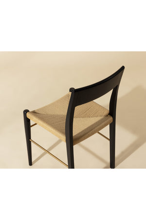   Modern European furniture - Natural Rope Seat Dining Chairs (2) - www.oroa.com | Oroa.com