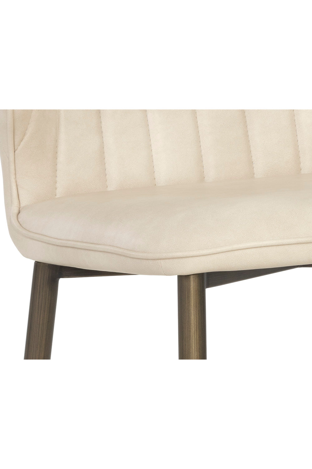   Modern European furniture - Channeled Leather Look Dining Chairs (2) - www.oroa.com | Oroa.com