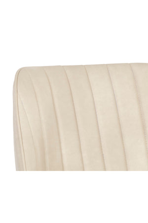   Modern European furniture - Channeled Leather Look Dining Chairs (2) - www.oroa.com | Oroa.com