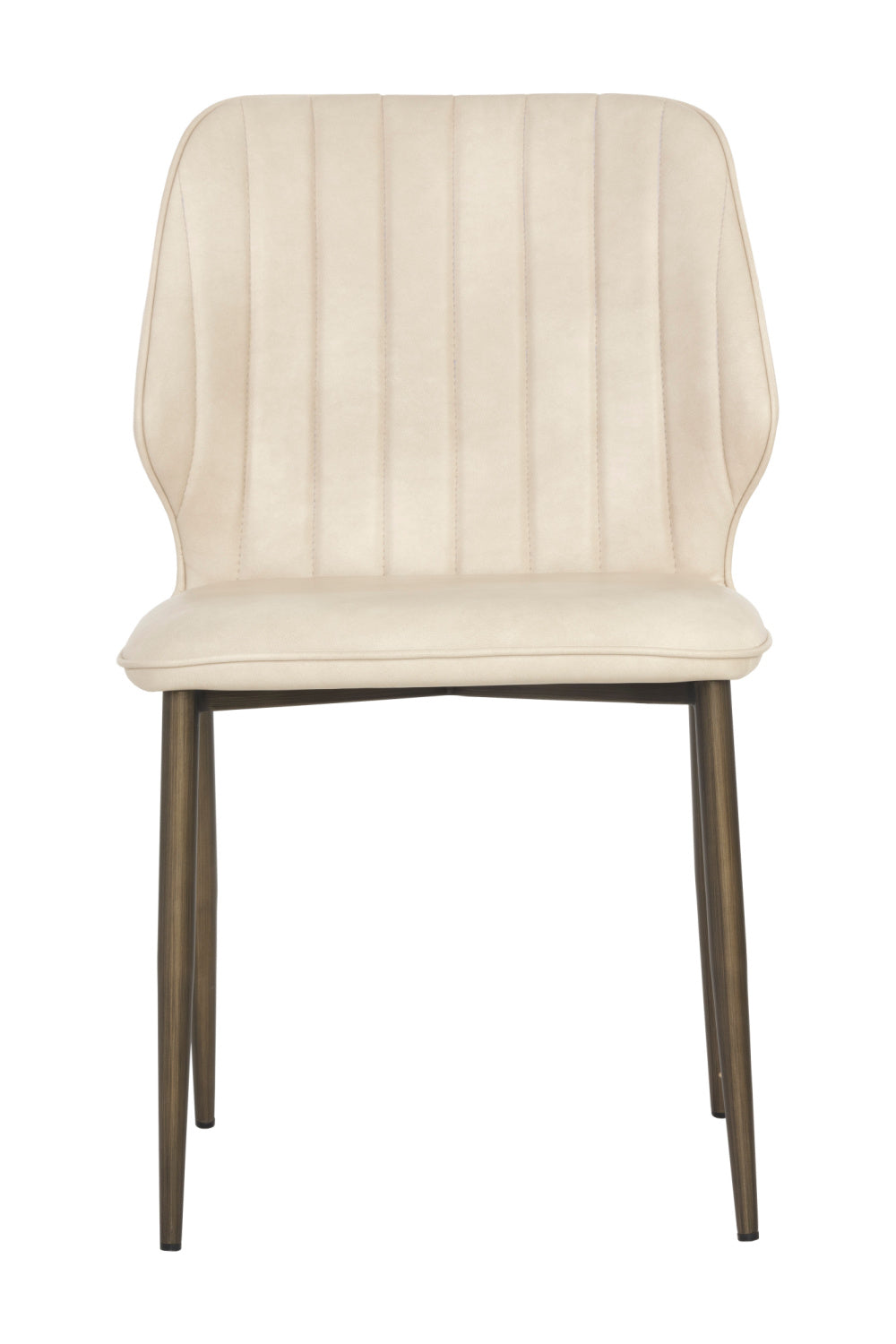   Modern European furniture - Channeled Leather Look Dining Chairs (2) - www.oroa.com | Oroa.com