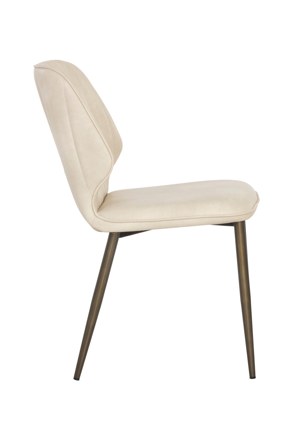  Modern European furniture - Channeled Leather Look Dining Chairs (2) - www.oroa.com | Oroa.com