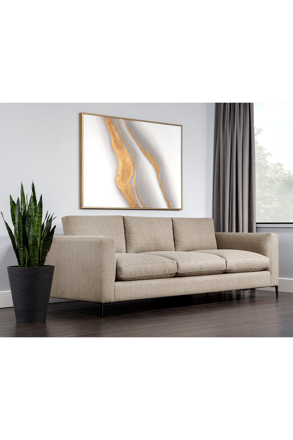   Modern European furniture - Fabric Sofa with Reversible Cushions - www.oroa.com | Oroa.com