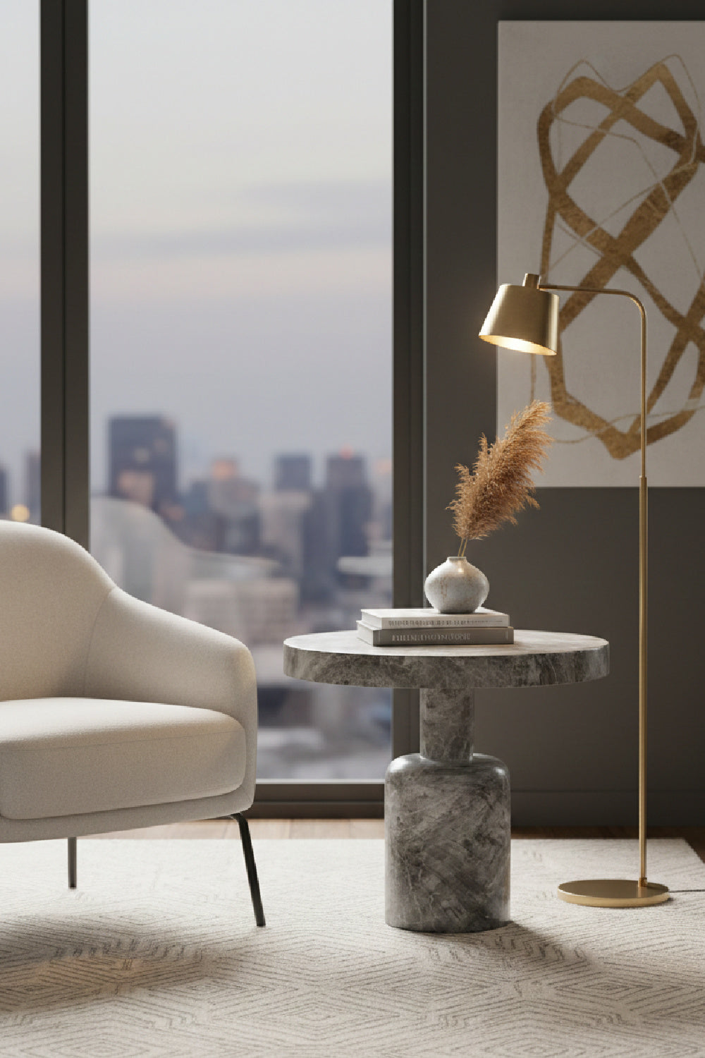   Modern European furniture - Gray Indoor/Outdoor Side Table - www.oroa.com | Oroa.com