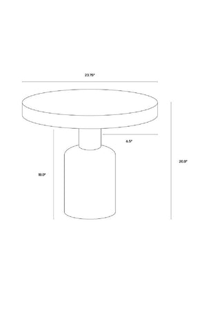   Modern European furniture - Gray Indoor/Outdoor Side Table - www.oroa.com | Oroa.com
