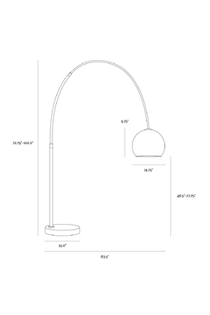   Modern European furniture - Arched Iron Floor Lamp - www.oroa.com | Oroa.com