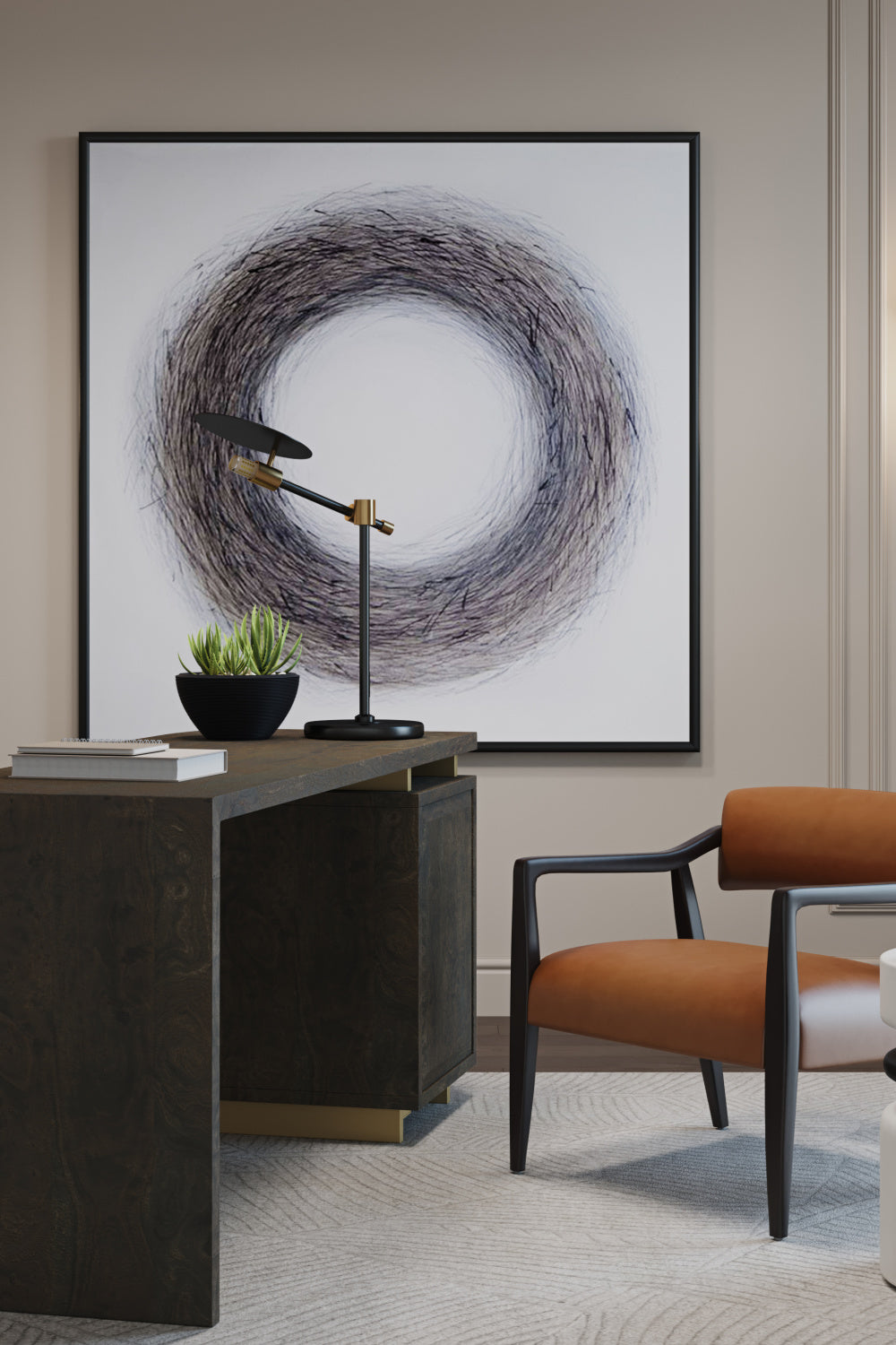   Modern European furniture - Black Disc Table Lamp - www.oroa.com | Oroa.com