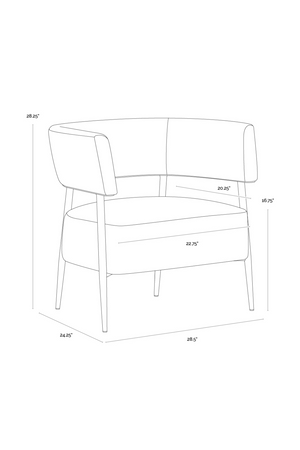   Modern European furniture - Antique Brass Legs Lounge Chair - www.oroa.com | Oroa.com