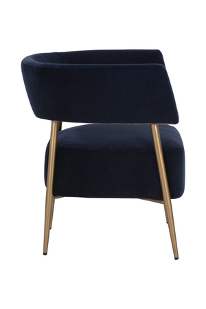   Modern European furniture - Antique Brass Legs Lounge Chair - www.oroa.com | Oroa.com
