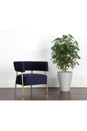   Modern European furniture - Antique Brass Legs Lounge Chair - www.oroa.com | Oroa.com
