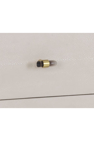   Modern European furniture - Cream Shagreen 4-Drawer Desk - www.oroa.com | Oroa.com