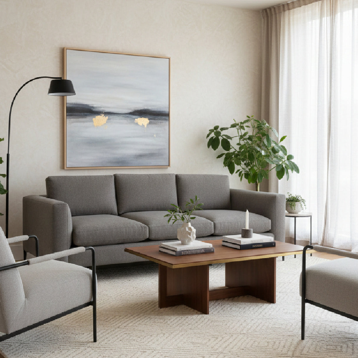   Modern European furniture - Fabric Sofa with Reversible Cushions - www.oroa.com | Oroa.com