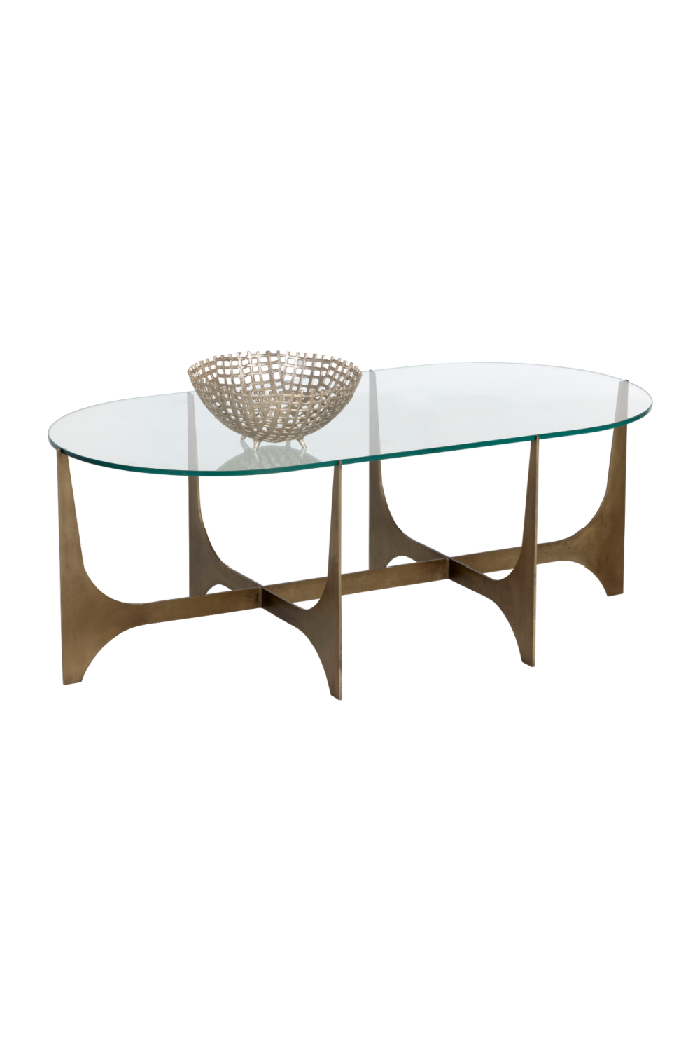   Modern European furniture - Oval Clear Glass Coffee Table - www.oroa.com | Oroa.com