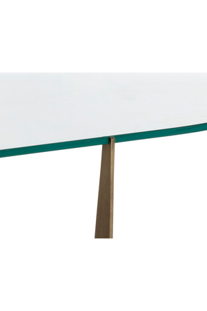   Modern European furniture - Oval Clear Glass Coffee Table - www.oroa.com | Oroa.com
