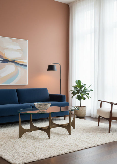   Modern European furniture - Oval Clear Glass Coffee Table - www.oroa.com | Oroa.com