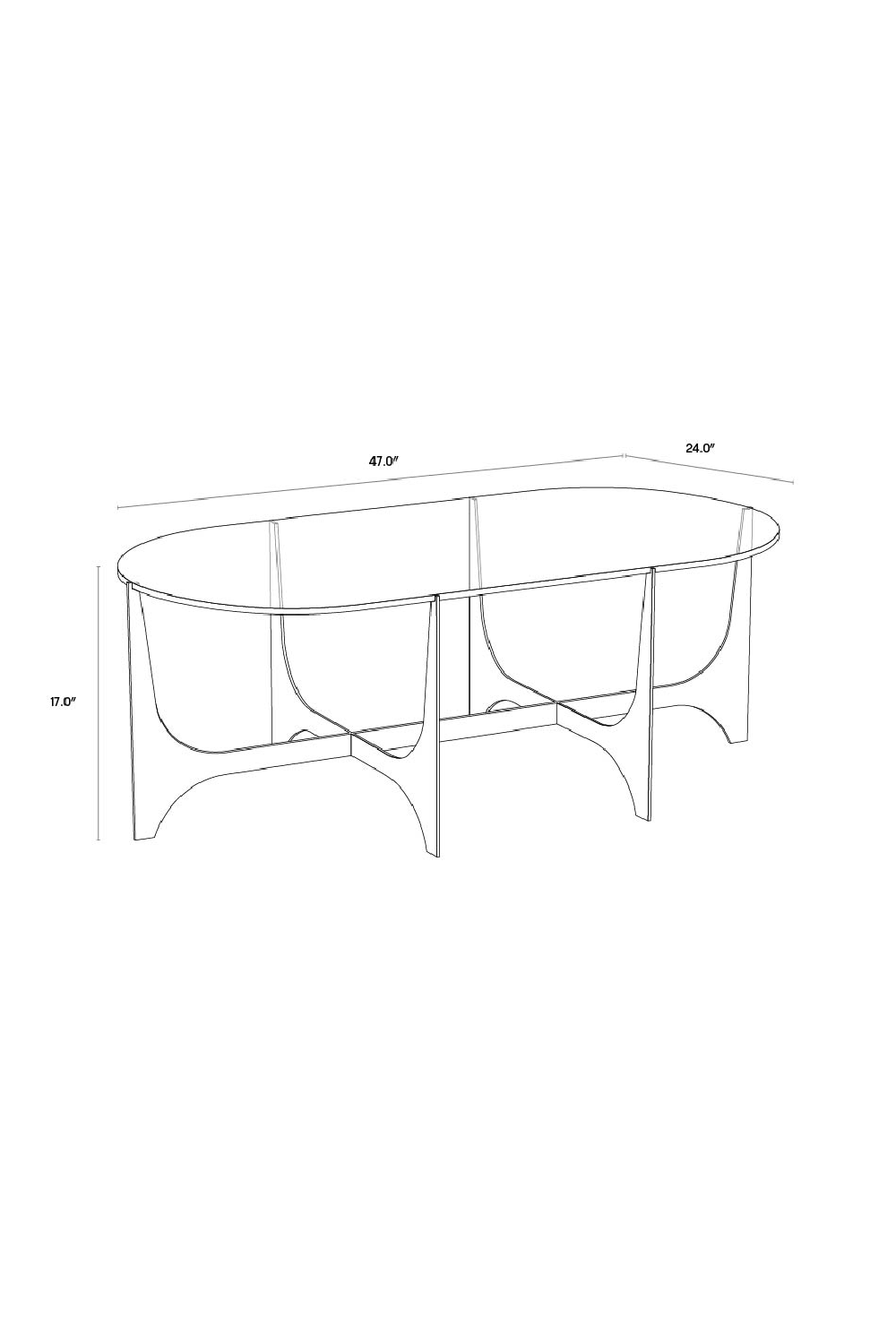   Modern European furniture - Oval Clear Glass Coffee Table - www.oroa.com | Oroa.com