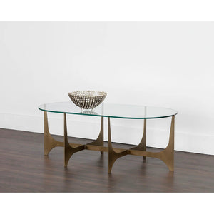   Modern European furniture - Oval Clear Glass Coffee Table - www.oroa.com | Oroa.com