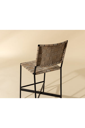   Modern European furniture - Weaved Suede Leather Counter Stool - www.oroa.com | Oroa.com