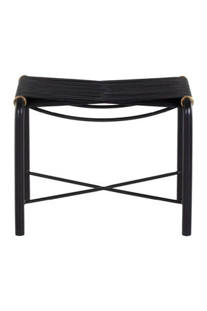   Modern European furniture - Black Leather Cord Stool - www.oroa.com | Oroa.com