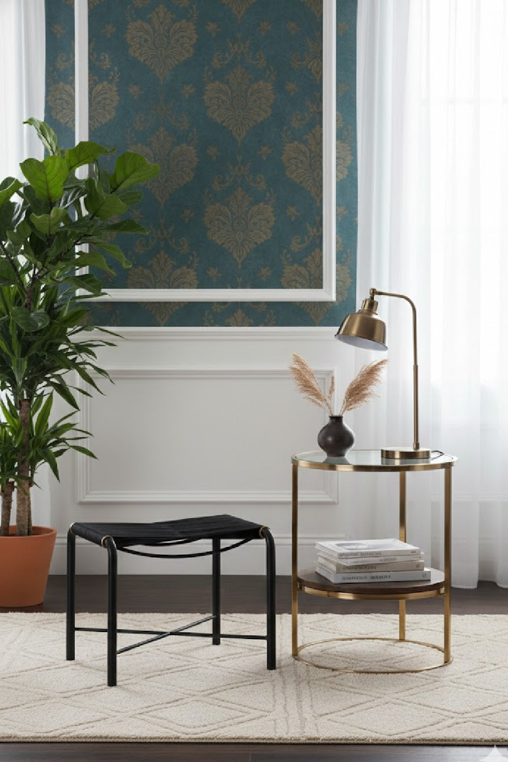   Modern European furniture - Black Leather Cord Stool - www.oroa.com | Oroa.com