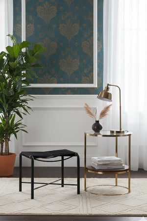   Modern European furniture - Black Leather Cord Stool - www.oroa.com | Oroa.com