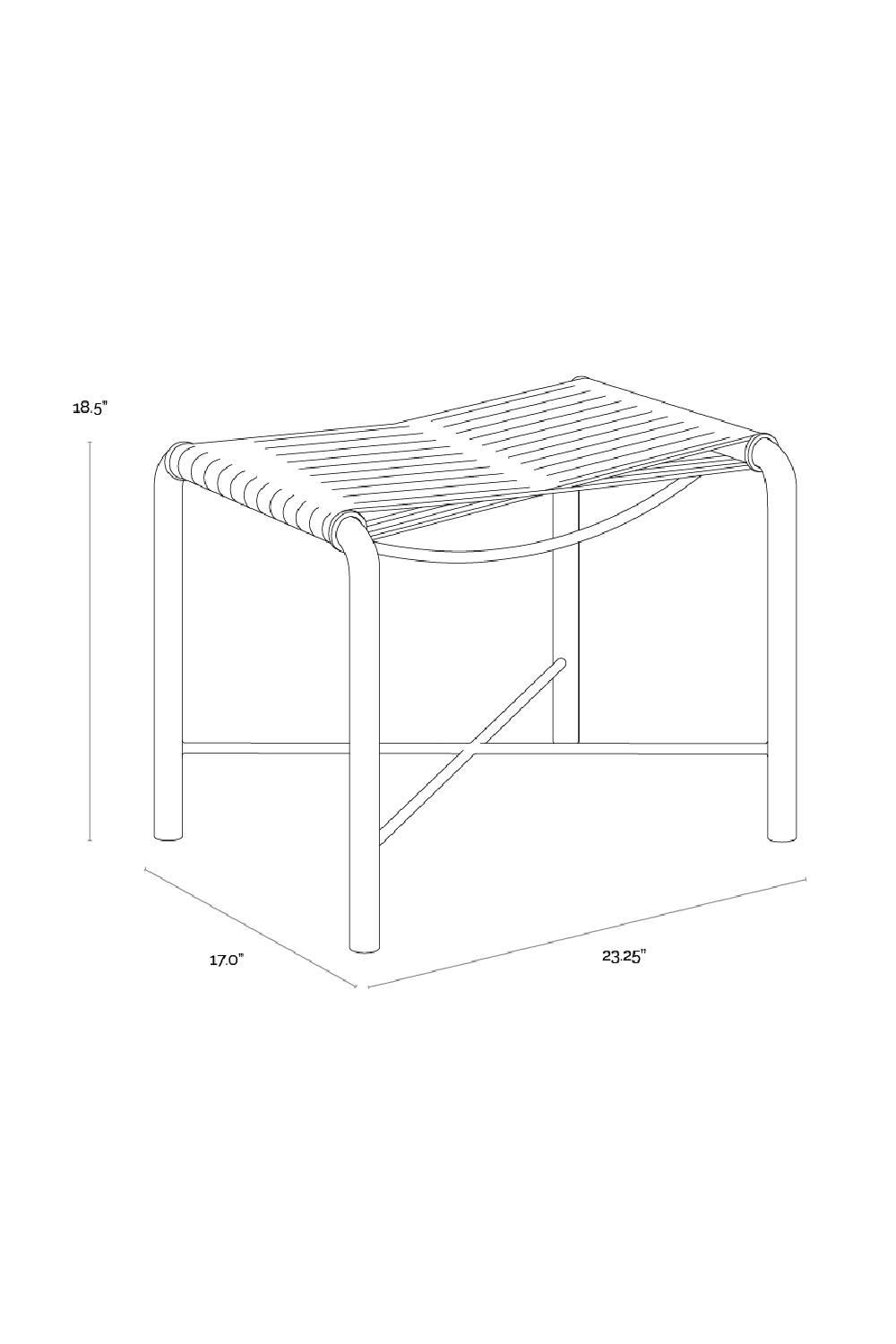   Modern European furniture - Black Leather Cord Stool - www.oroa.com | Oroa.com