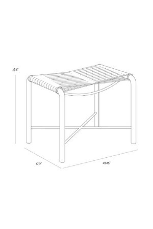   Modern European furniture - Black Leather Cord Stool - www.oroa.com | Oroa.com