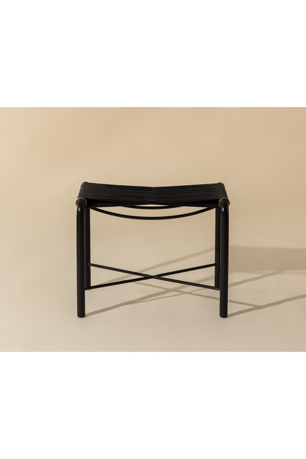   Modern European furniture - Black Leather Cord Stool - www.oroa.com | Oroa.com