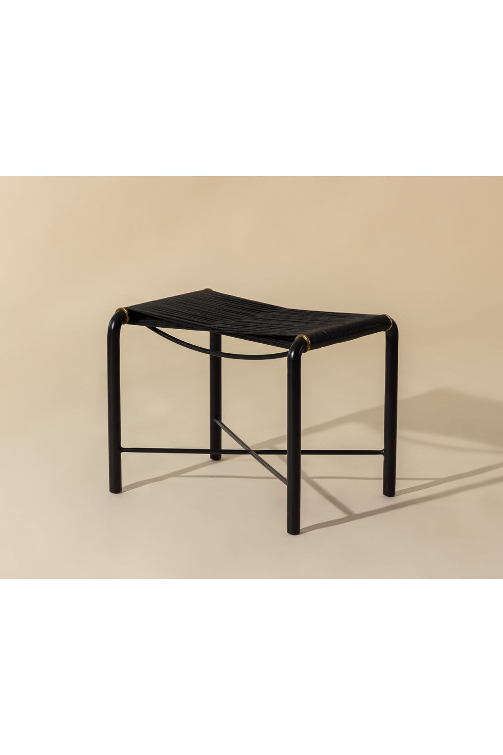   Modern European furniture - Black Leather Cord Stool - www.oroa.com | Oroa.com